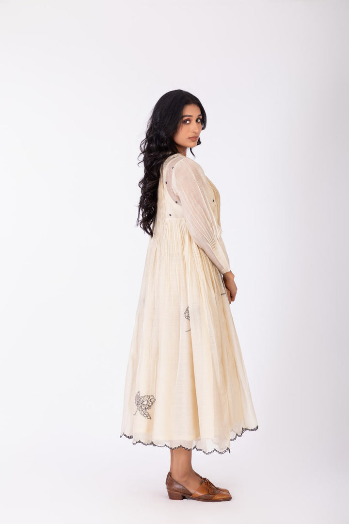 ROSETTE WHITE LILY INK MONOROE DRESS