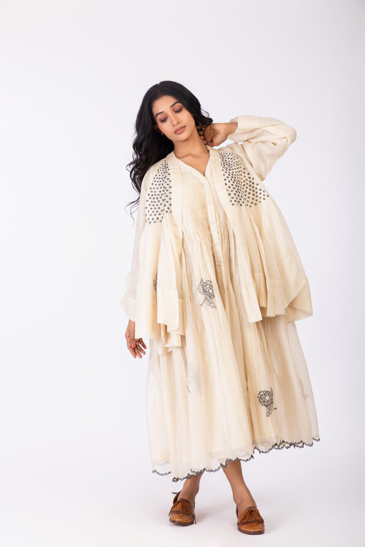 ROSETTE WHITE LILY INK JACKET DRESS SET