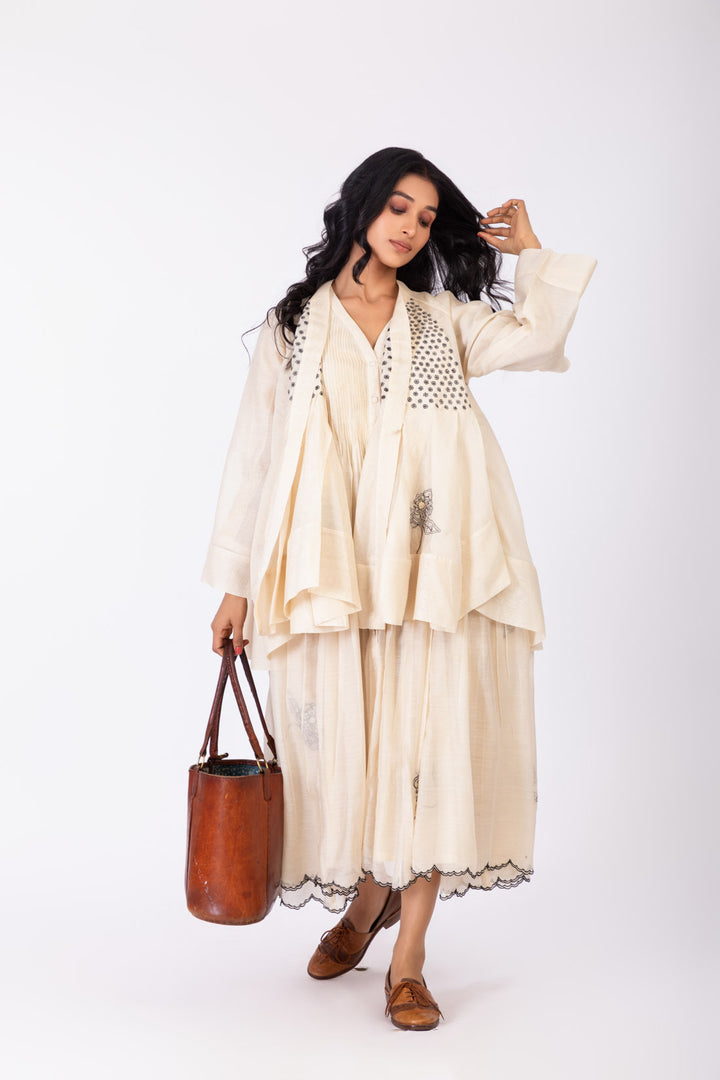 ROSETTE WHITE LILY INK JACKET DRESS SET
