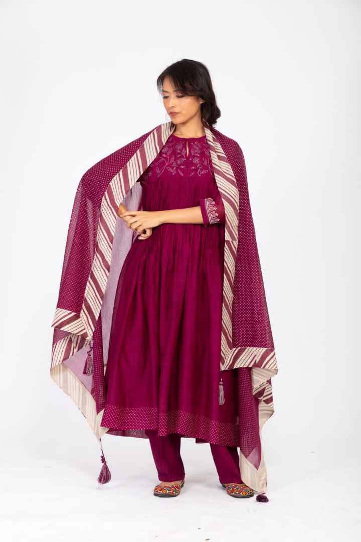 PURPLE ROSEWOOD KURTA SET