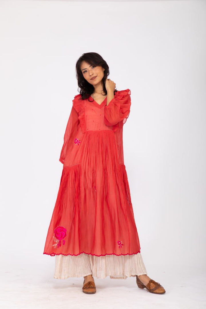 TANGERINE GULHAAD DRESS