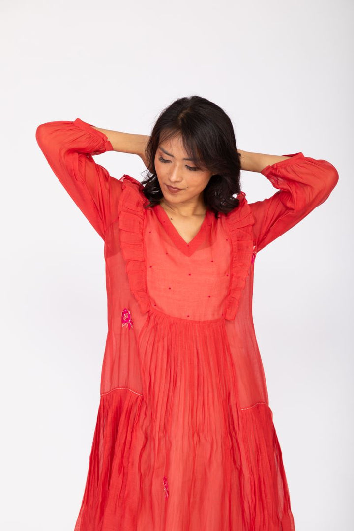 TANGERINE GULHAAD DRESS