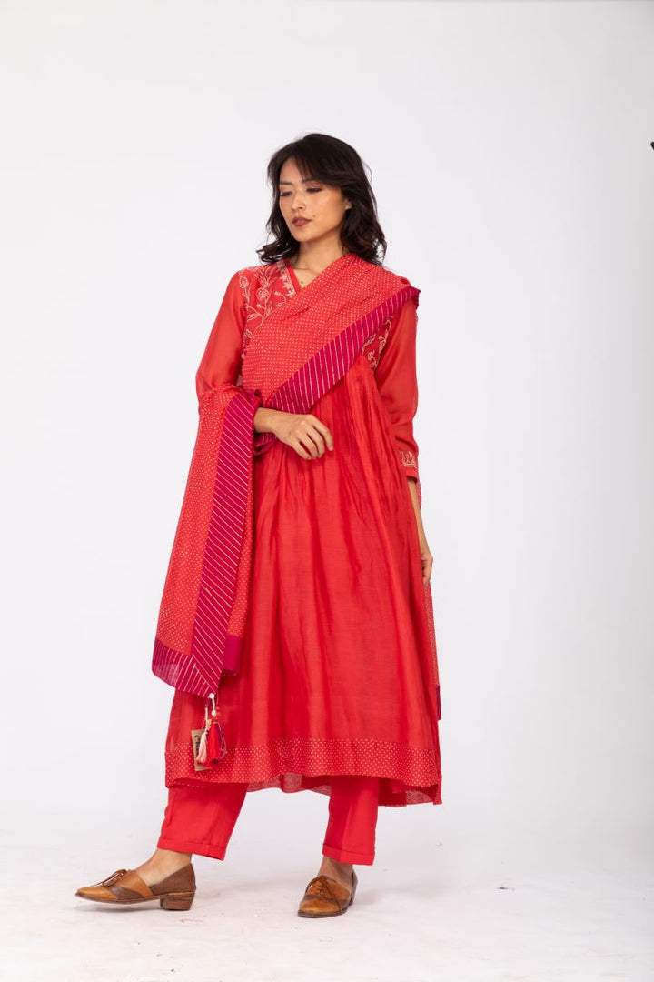 TANGERINE GULHAAD KURTA SET-2