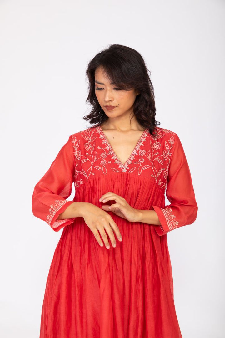 TANGERINE GULHAAD KURTA SET-2