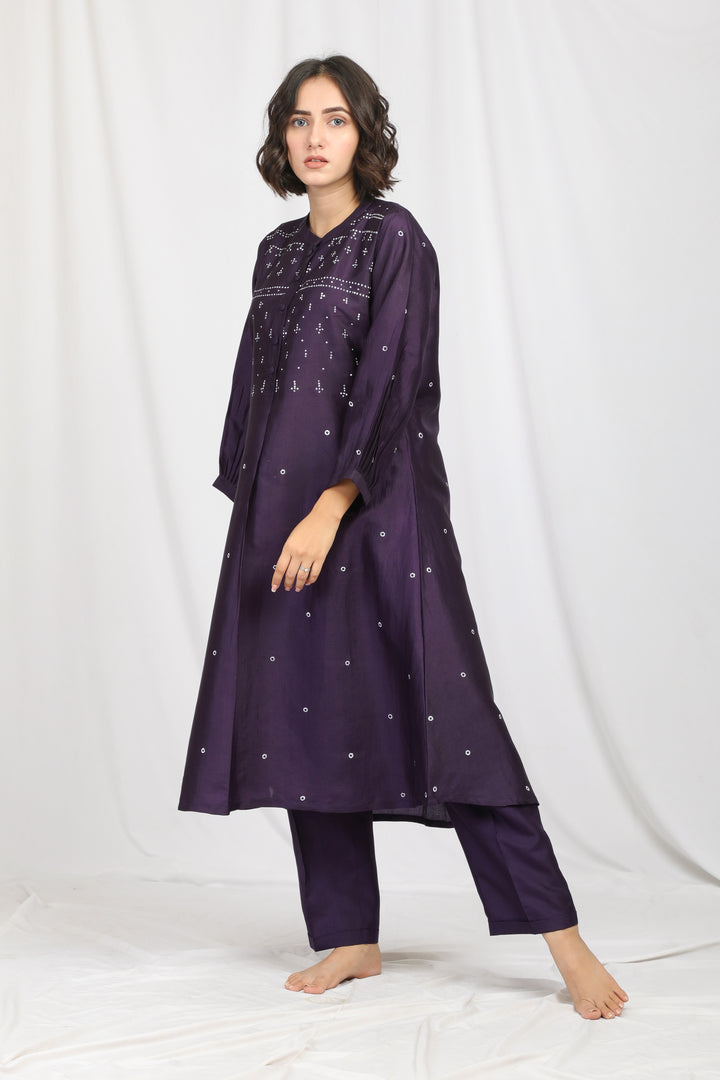 NISHITA SILK OVERLAY  CO-ORD SET