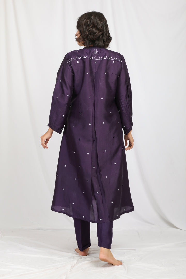 NISHITA SILK OVERLAY  CO-ORD SET