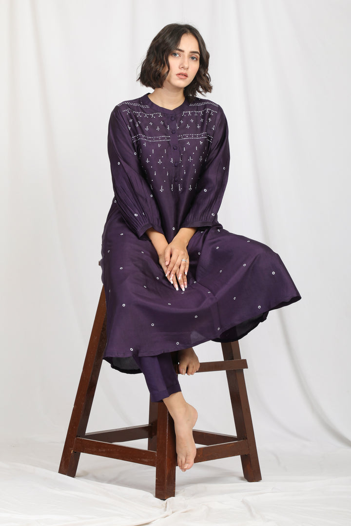 NISHITA SILK OVERLAY  CO-ORD SET