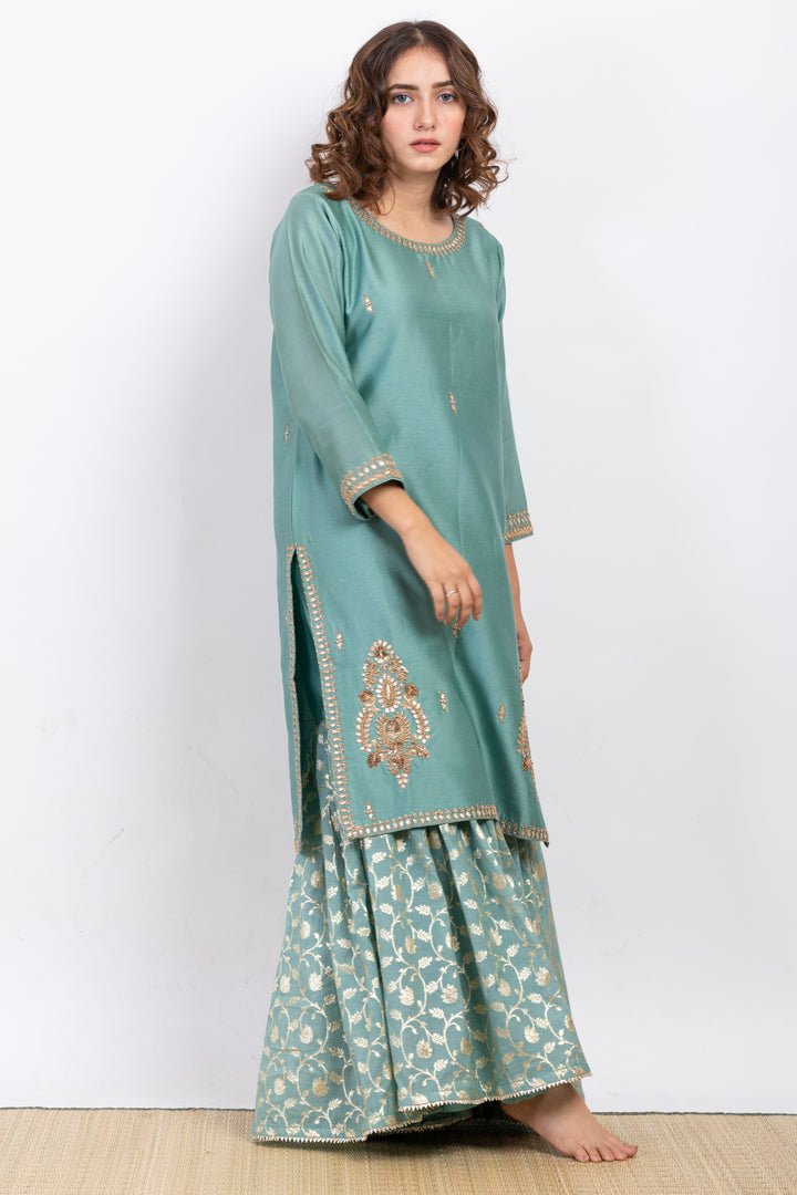 JAYA EMBROIDERED SHARARA SET