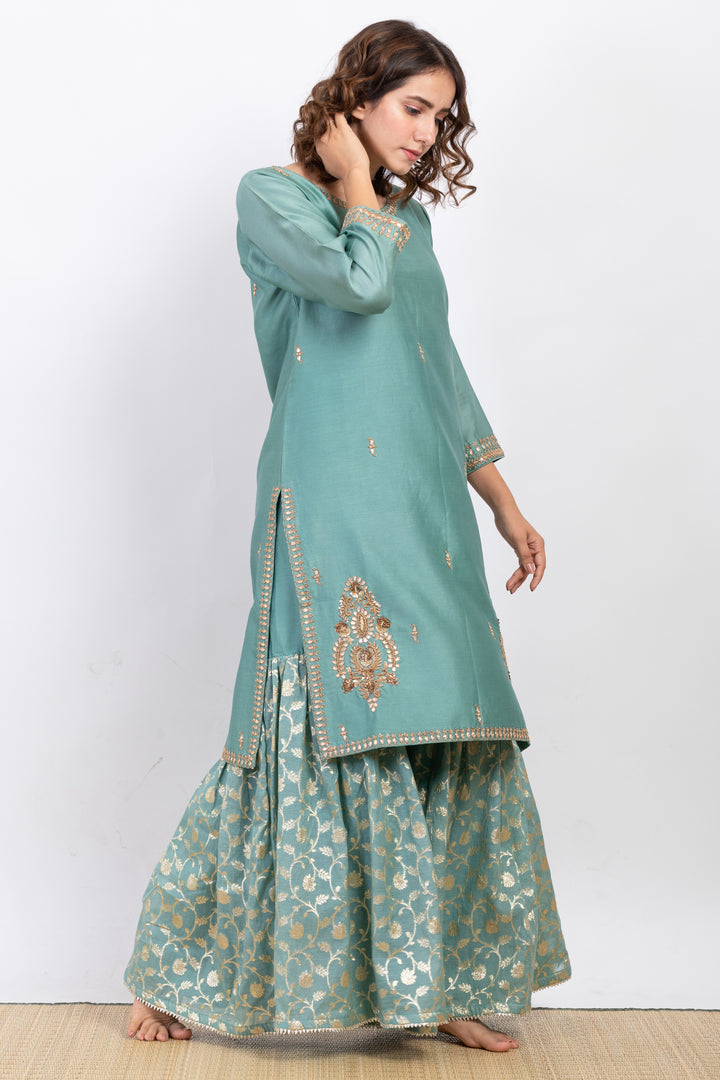 JAYA EMBROIDERED SHARARA SET