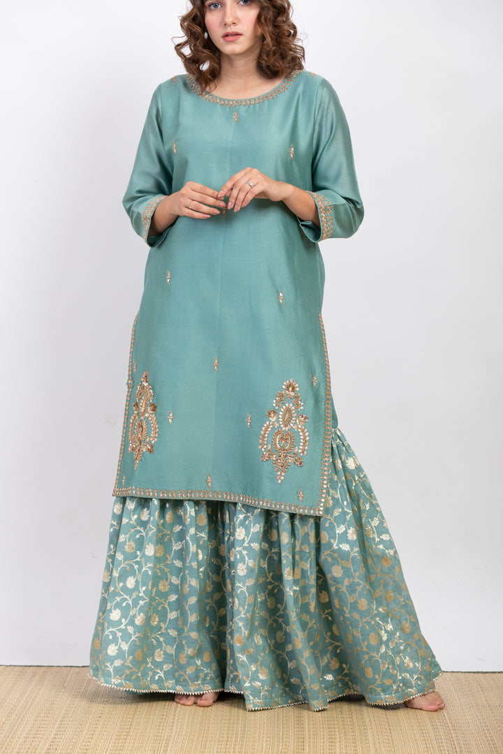 JAYA EMBROIDERED SHARARA SET