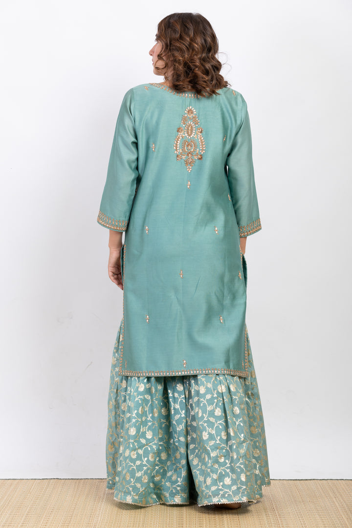 JAYA EMBROIDERED SHARARA SET