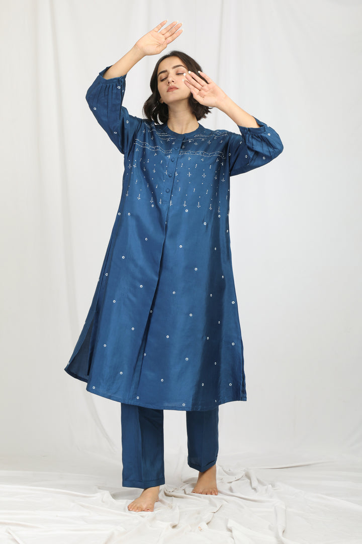 ANJUM SILK OVERLAY  CO-ORD SET