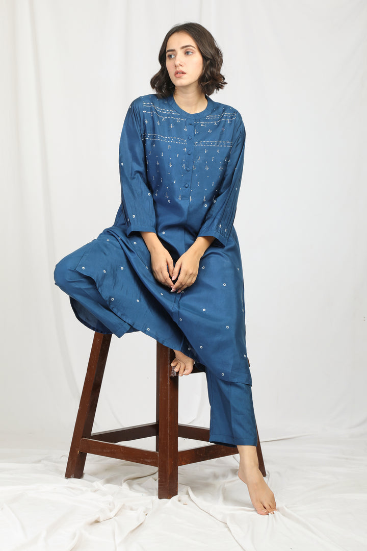 ANJUM SILK OVERLAY  CO-ORD SET