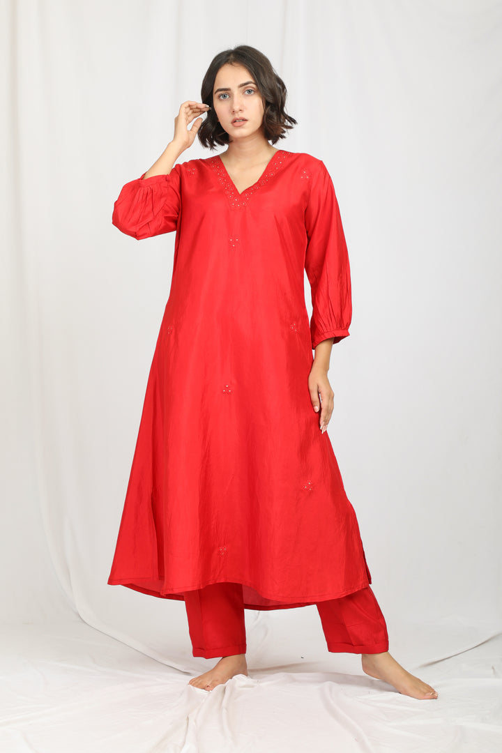 SARAH SILK KURTA SET