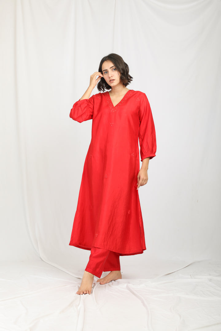 SARAH SILK KURTA SET