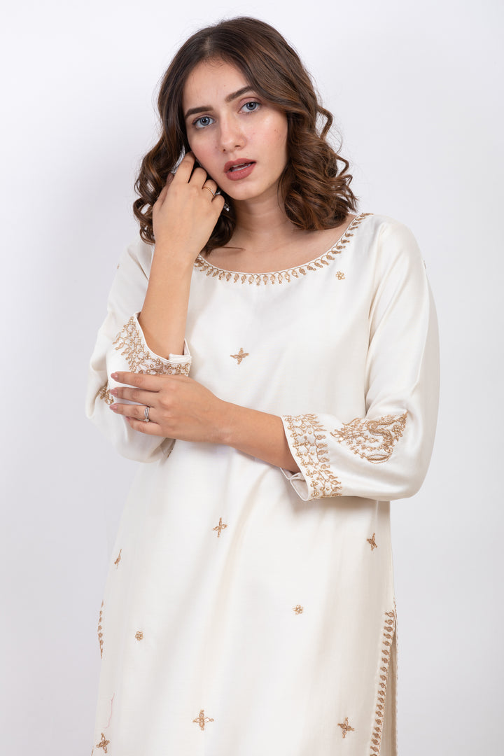 KADEEJA EMBROIDERED SHARARA SET