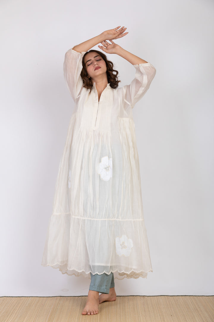 SHELLY SUMMER SILK OVERLAY DRESS