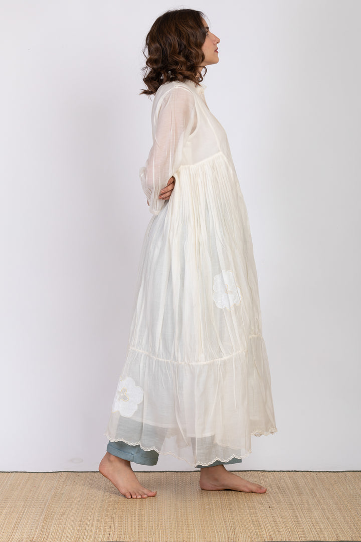 SHELLY SUMMER SILK OVERLAY DRESS