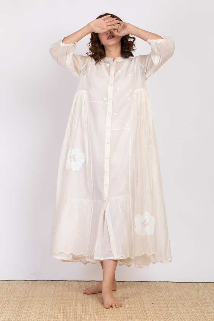 MARIE SILK OVERLAY DRESS