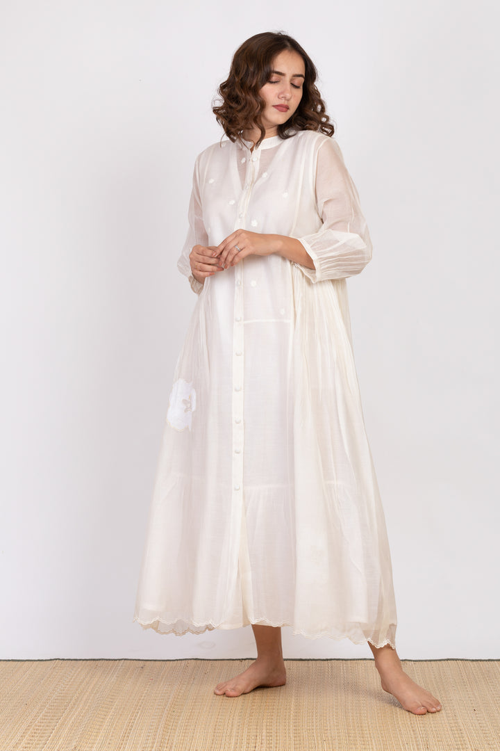 MARIE SILK OVERLAY DRESS