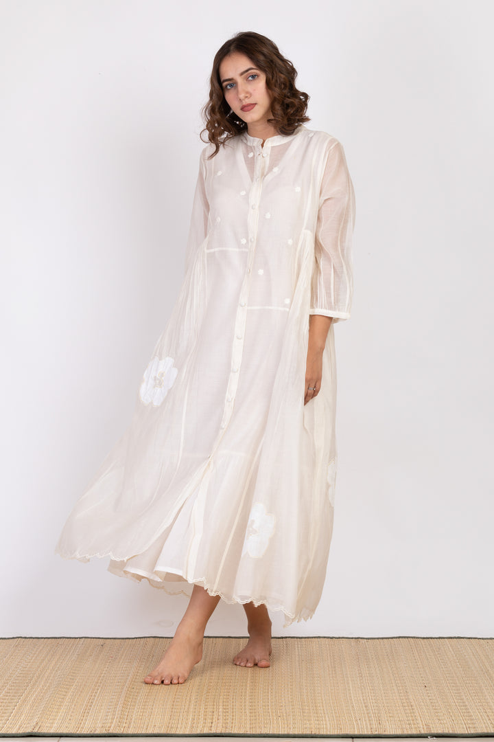 MARIE SILK OVERLAY DRESS