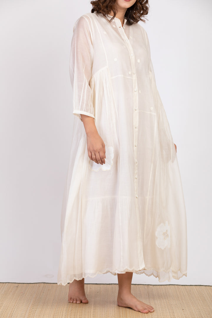 MARIE SILK OVERLAY DRESS