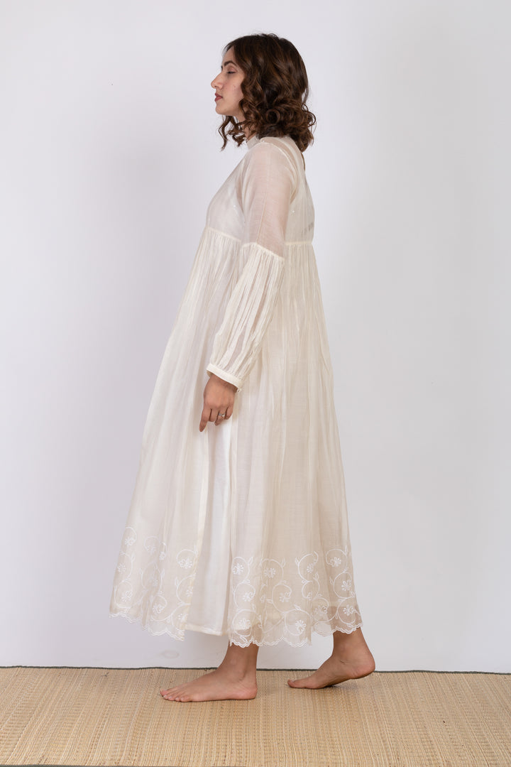 LOUISE SILK OVERLAY DRESS