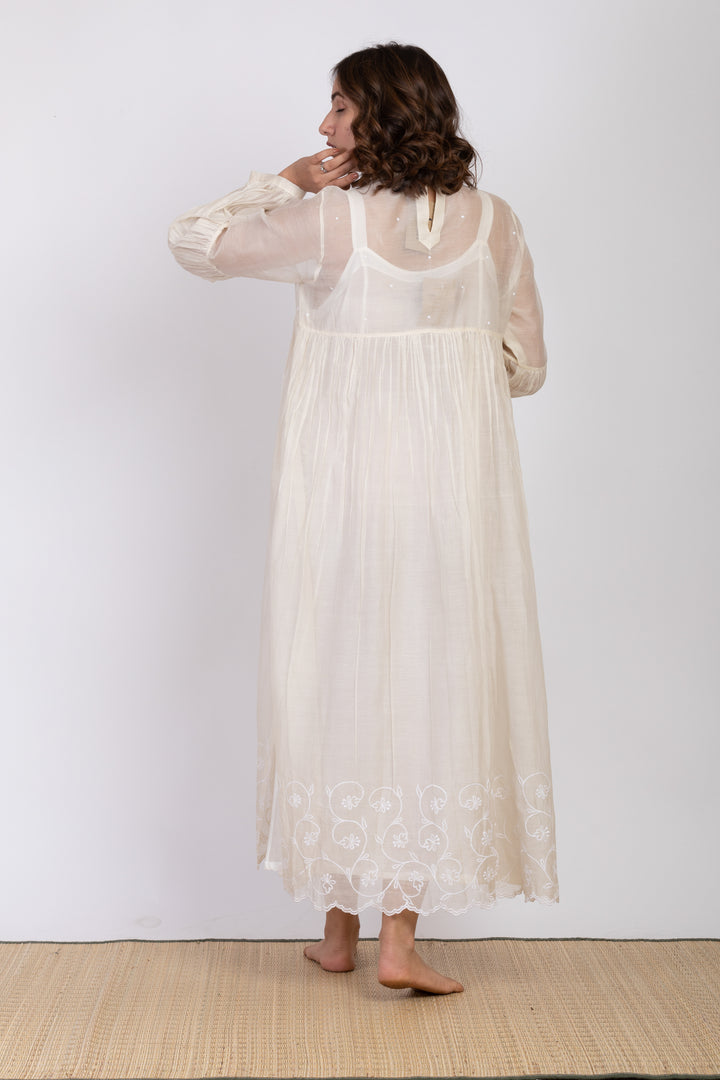 LOUISE SILK OVERLAY DRESS