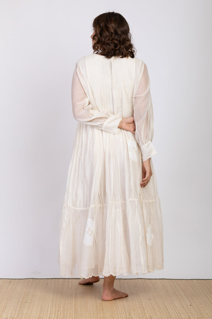 REILEY SILK OVERLAY DRESS