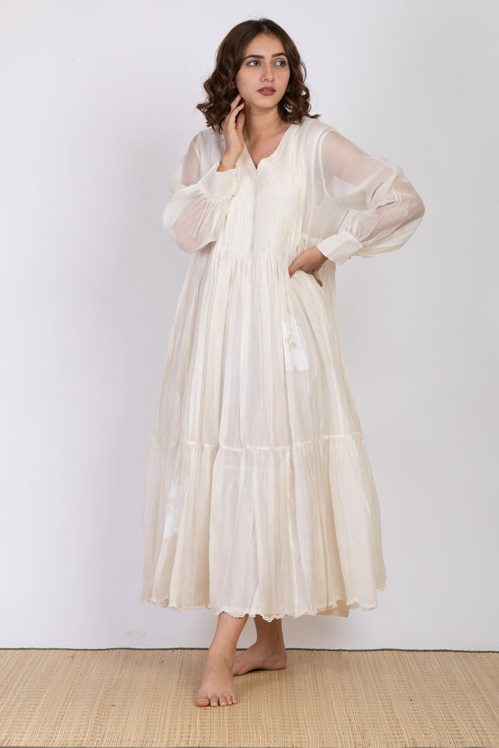 REILEY SILK OVERLAY DRESS