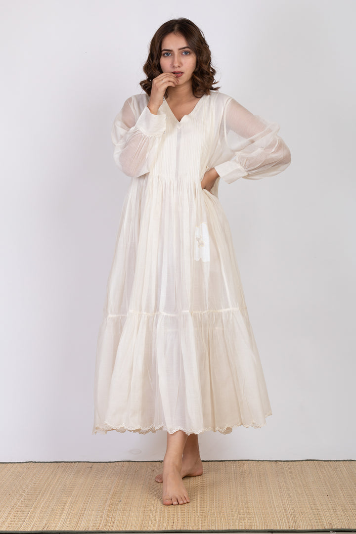 REILEY SILK OVERLAY DRESS
