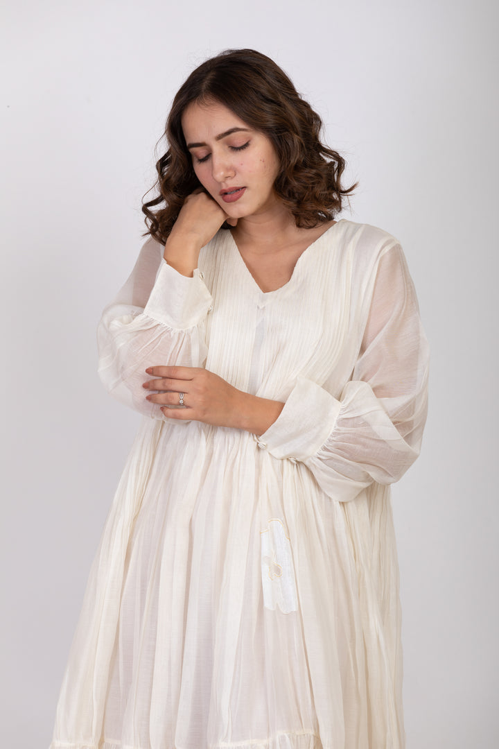 REILEY SILK OVERLAY DRESS
