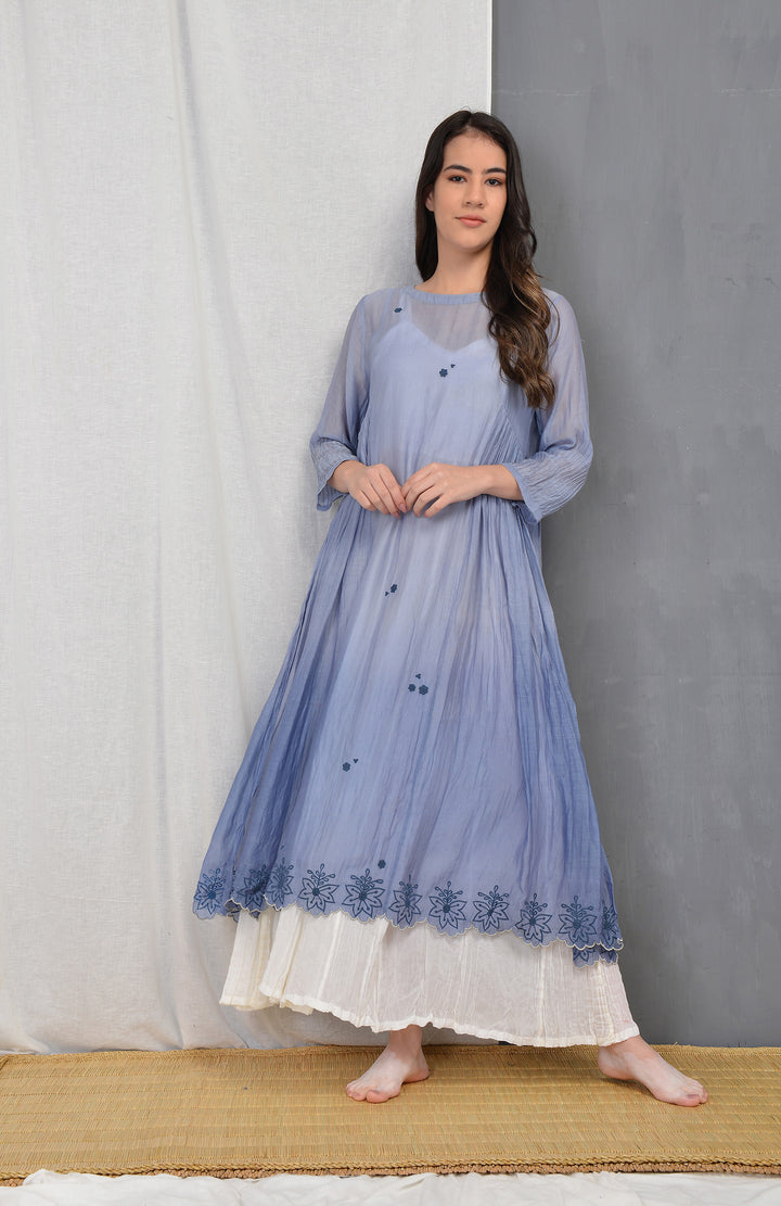 APRIL SILK OVERLAY DRESS
