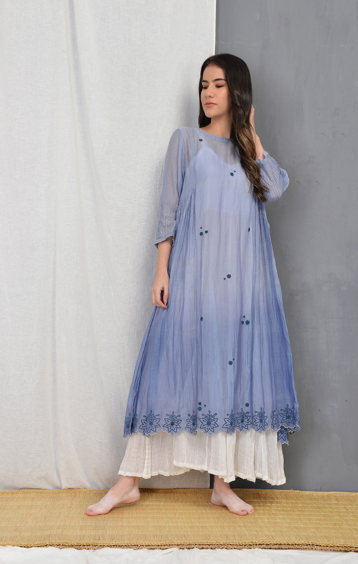 APRIL SILK OVERLAY DRESS