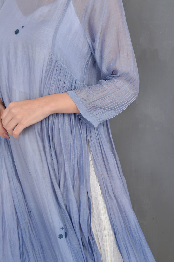 APRIL SILK OVERLAY DRESS