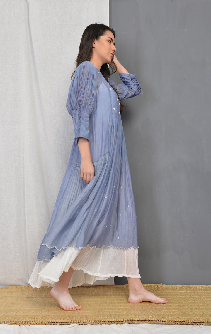 HEATHER SILK OVERLAY DRESS