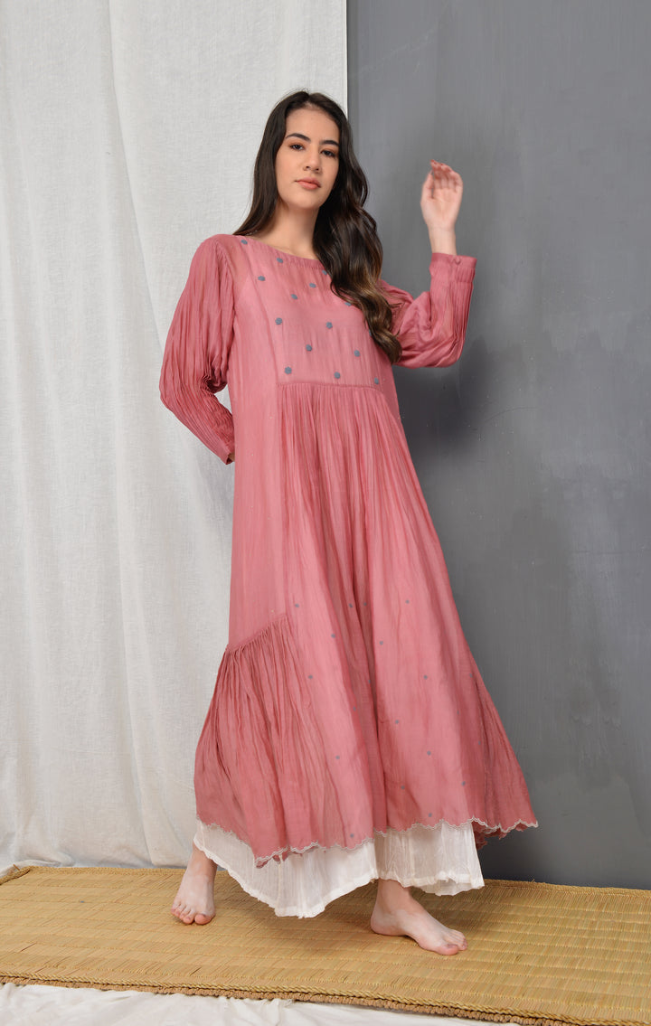 ROSALINE SILK OVERLAY DRESS