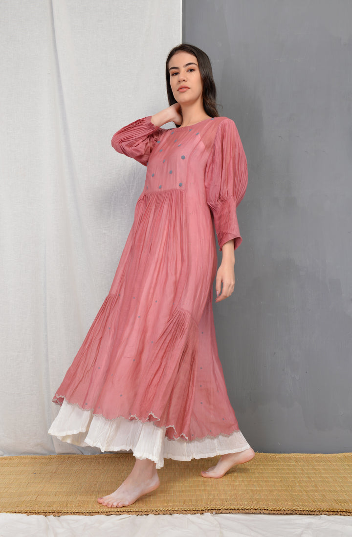 ROSALINE SILK OVERLAY DRESS