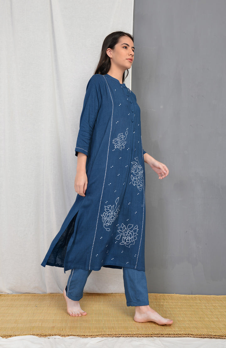 MARGERET INDIGO CO-ORD SET