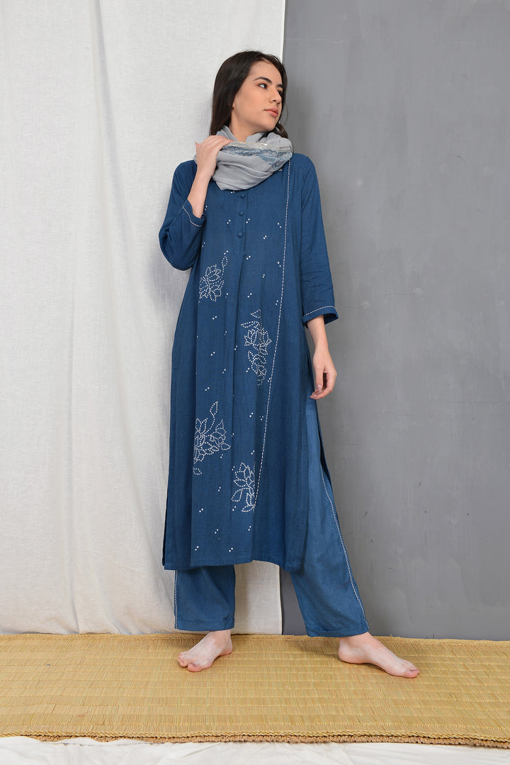 MARGERET INDIGO CO-ORD SET