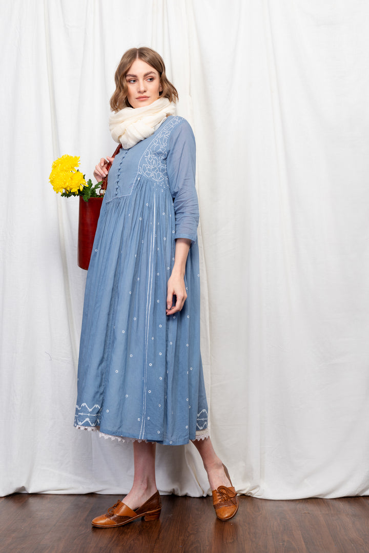 ASHLEY PLEATED OVERLAY DRESS