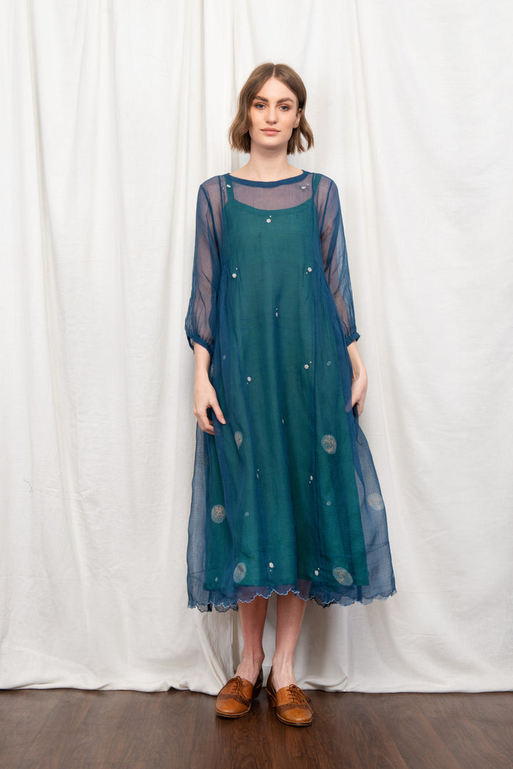 AMY INDIE SILK OVERLAY DRESS