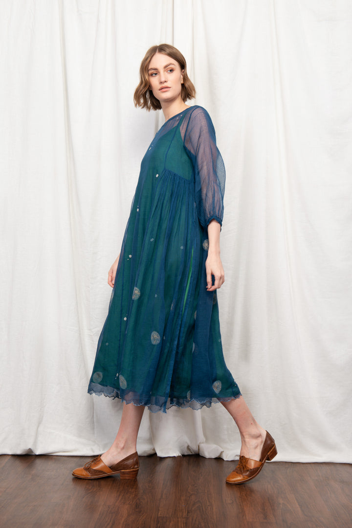 AMY INDIE SILK OVERLAY DRESS