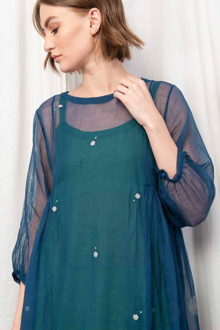AMY INDIE SILK OVERLAY DRESS