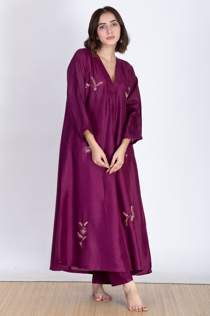 ANEESHA SILK KURTA SET