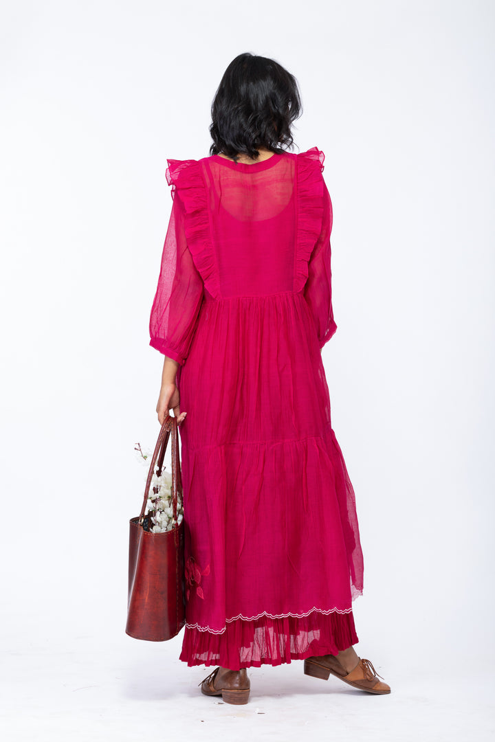 CASEY SILK OVERLAY DRESS