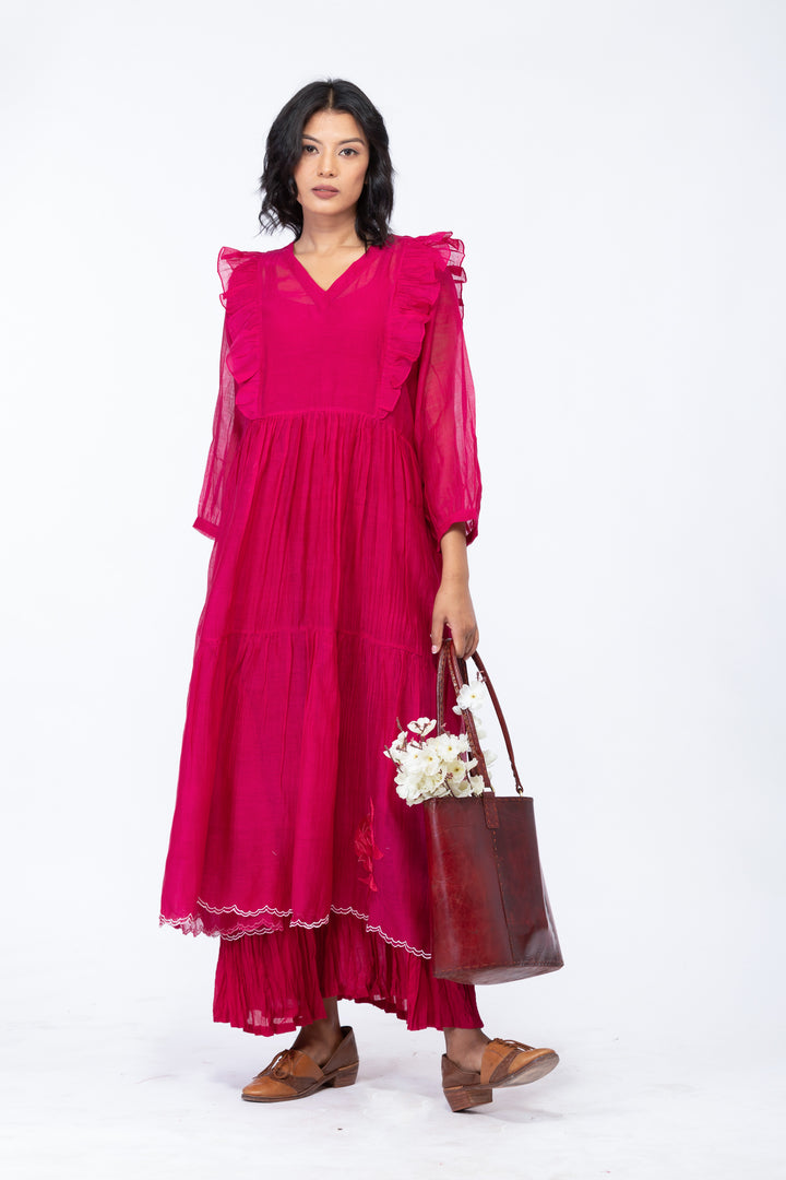 CASEY SILK OVERLAY DRESS