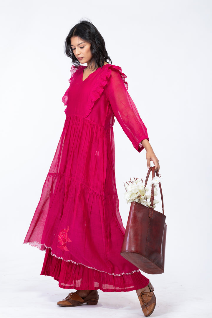 CASEY SILK OVERLAY DRESS