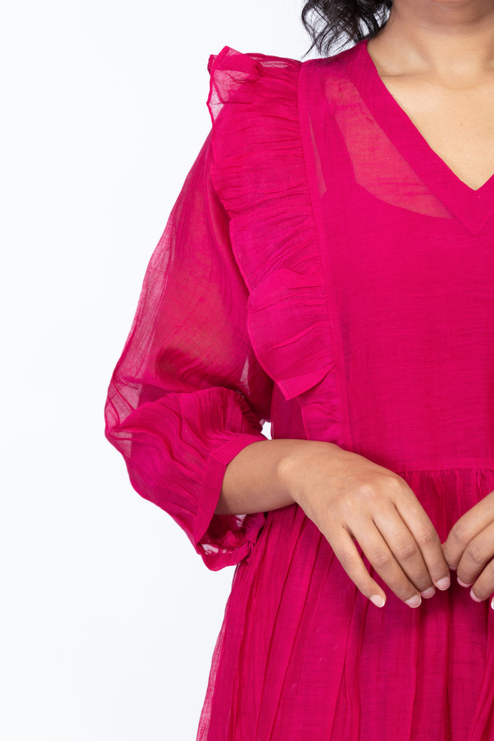 CASEY SILK OVERLAY DRESS