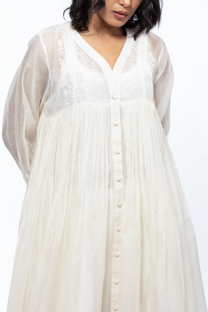 طبقة خارجية من حرير LILY ECRU